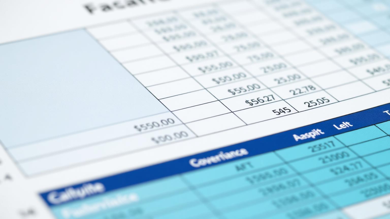 Financial spreadsheet showing debt service coverage ratios
